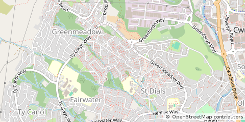 Map of Cwmbran, Torfaen