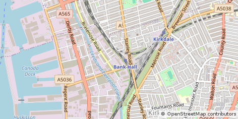 Map of Liverpool, Merseyside