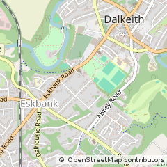 Map of Dalkeith, Midlothian