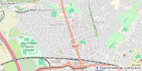 Map of Ashton Under Lyne, Lancashire