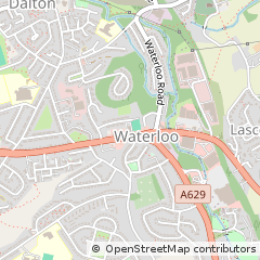 Map of Huddersfield, West Yorkshire