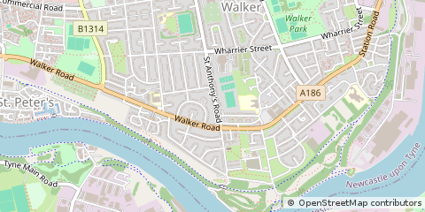 Map of Newcastle Upon Tyne