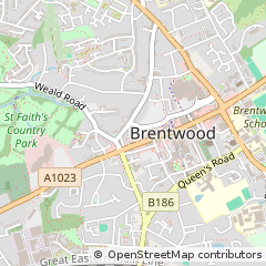 Map of Brentwood, Essex