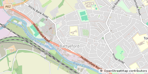 Map of Mirfield, West Yorkshire