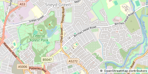 Map of Stoke-on-Trent