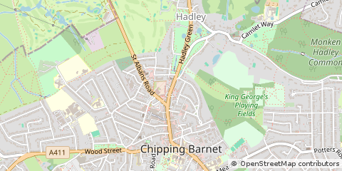 Map of Barnet, Hertfordshire