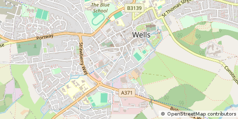 Map of Wells, Somerset
