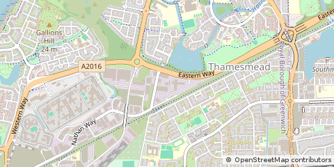 Map of Thamesmead, London