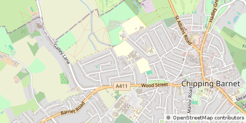 Map of Barnet, Hertfordshire
