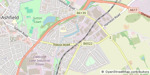 Map of Sutton-in-Ashfield