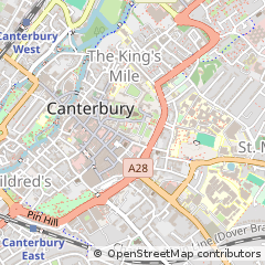 Map of Canterbury, Kent