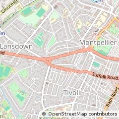 Map of Cheltenham, Gloucestershire