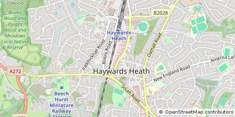 Map of Haywards Heath