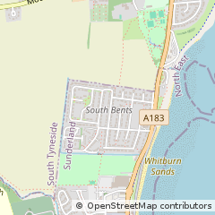 Map of Sunderland, Tyne and Wear