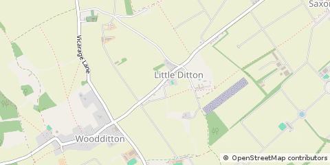 Map of Woodditton, Suffolk