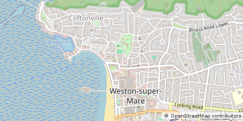 Map of Weston-Super-Mare, Somerset