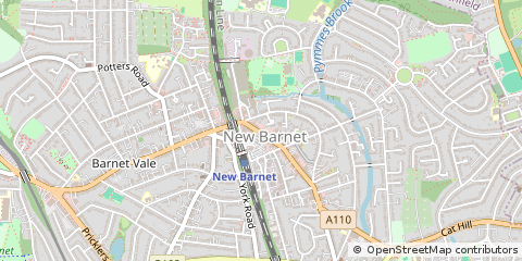 Map of Barnet, Hertfordshire