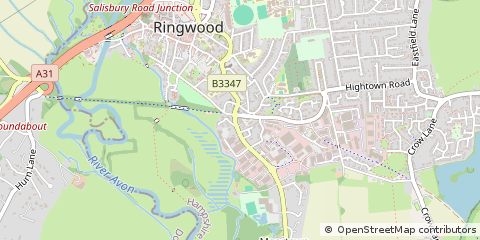 Map of Ringwood, Hampshire