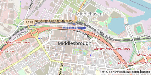 Map of Middlesbrough