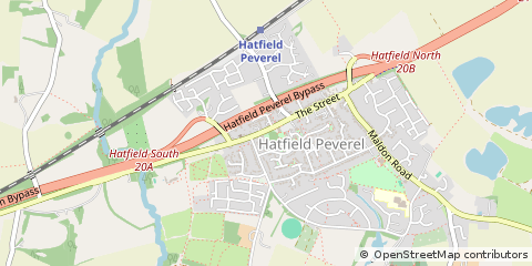 Map of Chelmsford, Essex