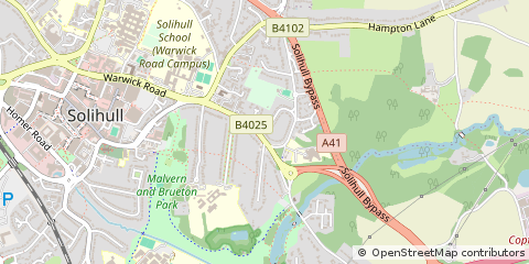 Map of Solihull