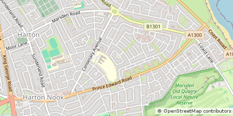 Map of South Shields, Tyne and Wear