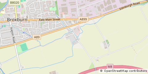 Map of Broxburn, West Lothian