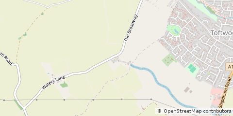 Map of Dereham, Norfolk