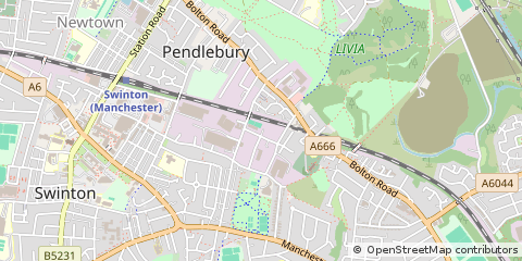 Map of Swinton, Manchester