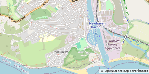 Map of Newhaven, East Sussex