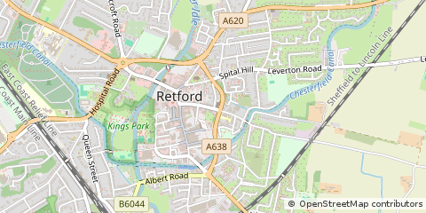 Map of Retford, Notts