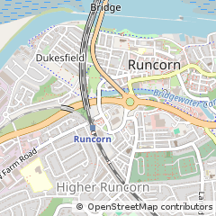 Map of Runcorn, Cheshire