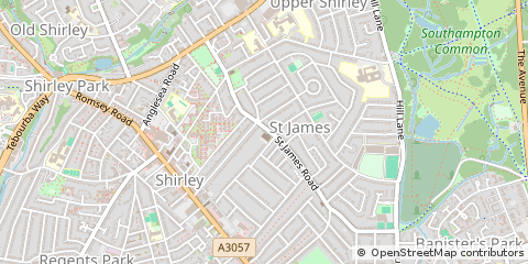 Map of Southampton, Hampshire
