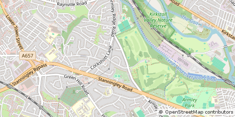 Map of Leeds, West Yorkshire