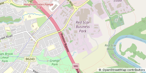 Map of Preston, Lancashire