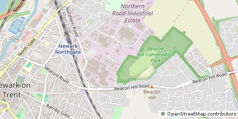 Map of Newark, Nottinghamshire