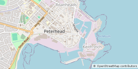 Map of Peterhead, Aberdeenshire
