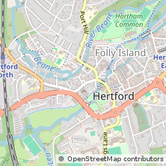 Map of Hertford, Hertfordshire