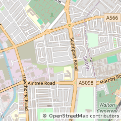 Map of Bootle, Merseyside