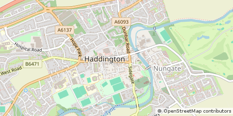 Map of Haddington, North Berwick