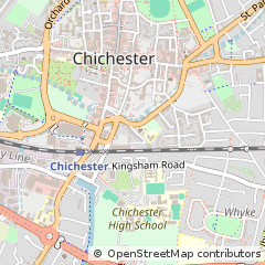 Map of Chichester, West Sussex