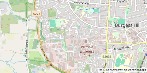 Map of Burgess Hill, West Sussex