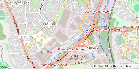 Map of Stoke-on-Trent, Staffordshire