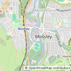 Map of Mossley, Lancashire