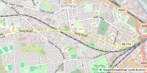 Map of Leeds, West Yorkshire