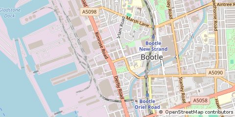 Map of Bootle, Merseyside