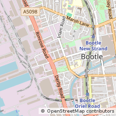 Map of Bootle, Merseyside