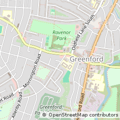 Map of Greenford, Middlesex
