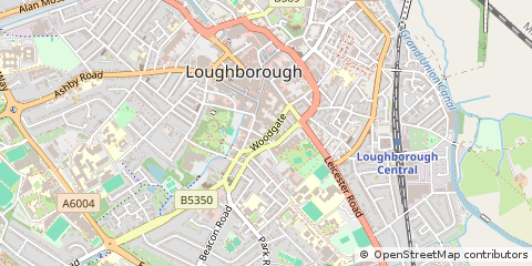 Map of Loughborough, Leicestershire