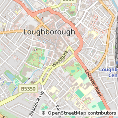 Map of Loughborough, Leicestershire